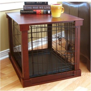 wood dog crate furniture