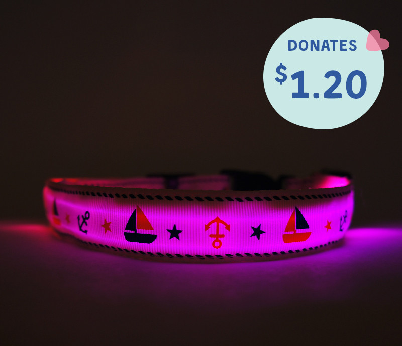 sailor-print LED light collar sailor-print LED light collar